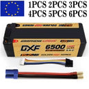 (ES)DXF Lipo Battery 4S 15.2V 6500MAH 150C GoldSeries LCG 5MM Graphene lipo Hardcase NGP GOLDEN Plug for Rc 1/8 1/10 Buggy Truck Car Off-Road Drone