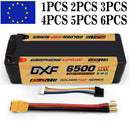 (CN)DXF Lipo Battery 4S 15.2V 6500MAH 150C GoldSeries LCG 5MM Graphene lipo Hardcase XT90 5MM NGP GOLDEN Plug for Rc 1/8 1/10 Buggy Truck Car Off-Road Drone