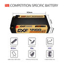 (ES)DXF 2S Shorty Lipo Battery 7.6V 140C 4400mAh 5mm T Plug Hardcase For 1/10 Buggy Truggy Offroad Boat Car Truck RACING Helicopter